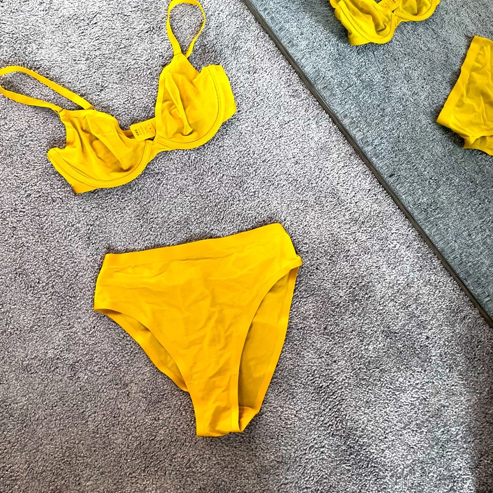 CUUP Yellow Bra and Panty Set